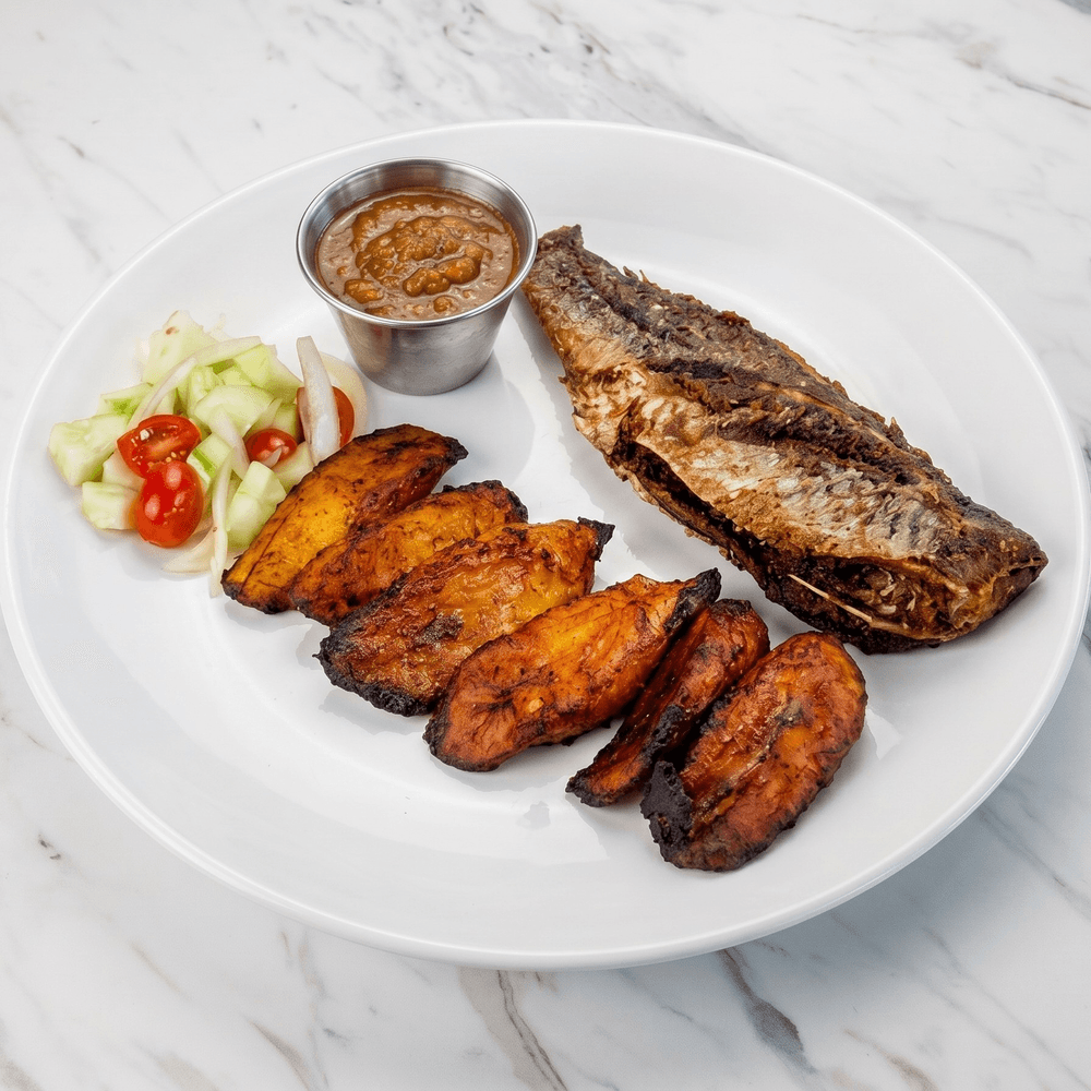 Fried Croaker with Plantains