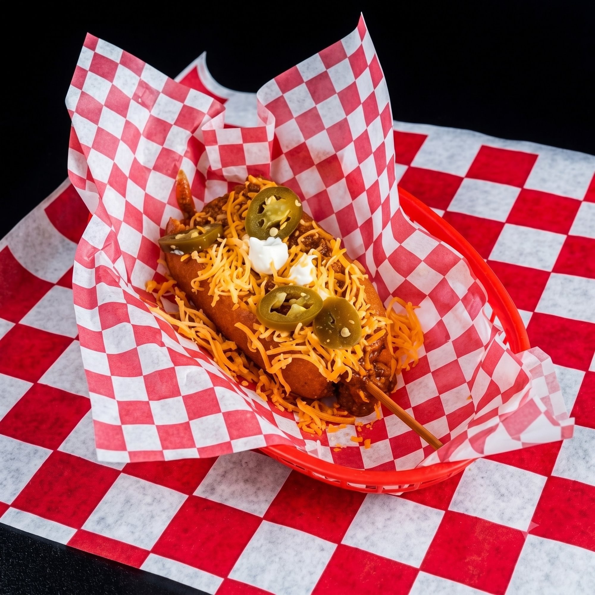 Chili Cheese Corn Dog