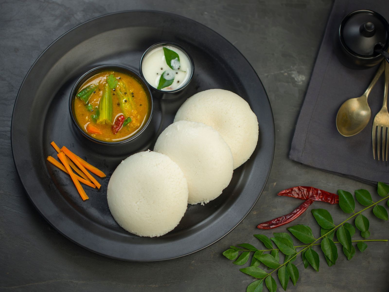 Plain Idli (3 Pcs) (V, GF)