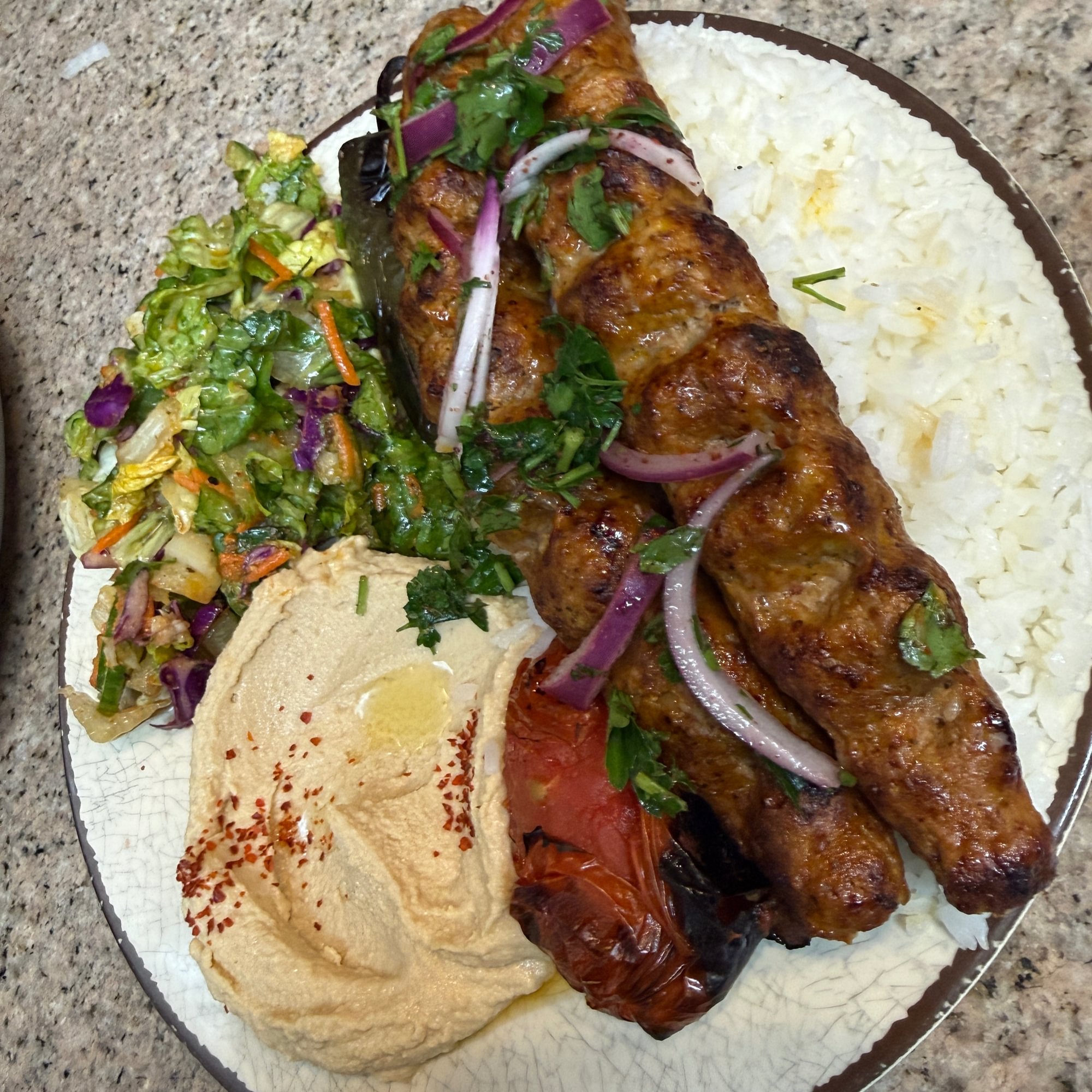 Beef Lula Kabob Plate