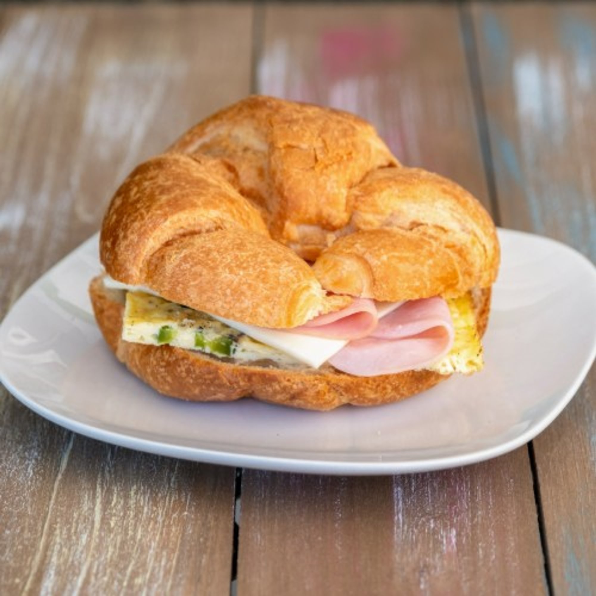 Ham, Egg, and Cheese Croissant Sandwich
