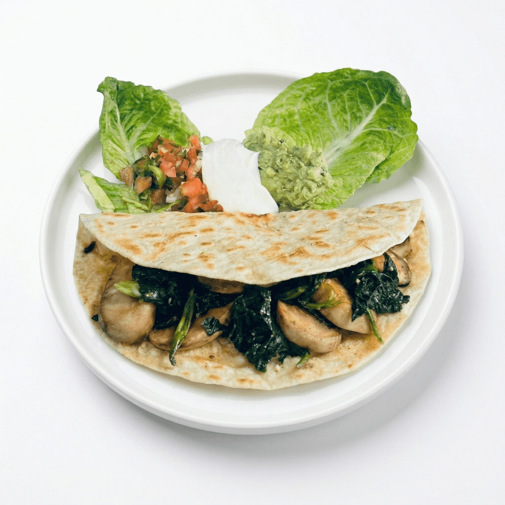 Mushroom & Spinach Quesadilla