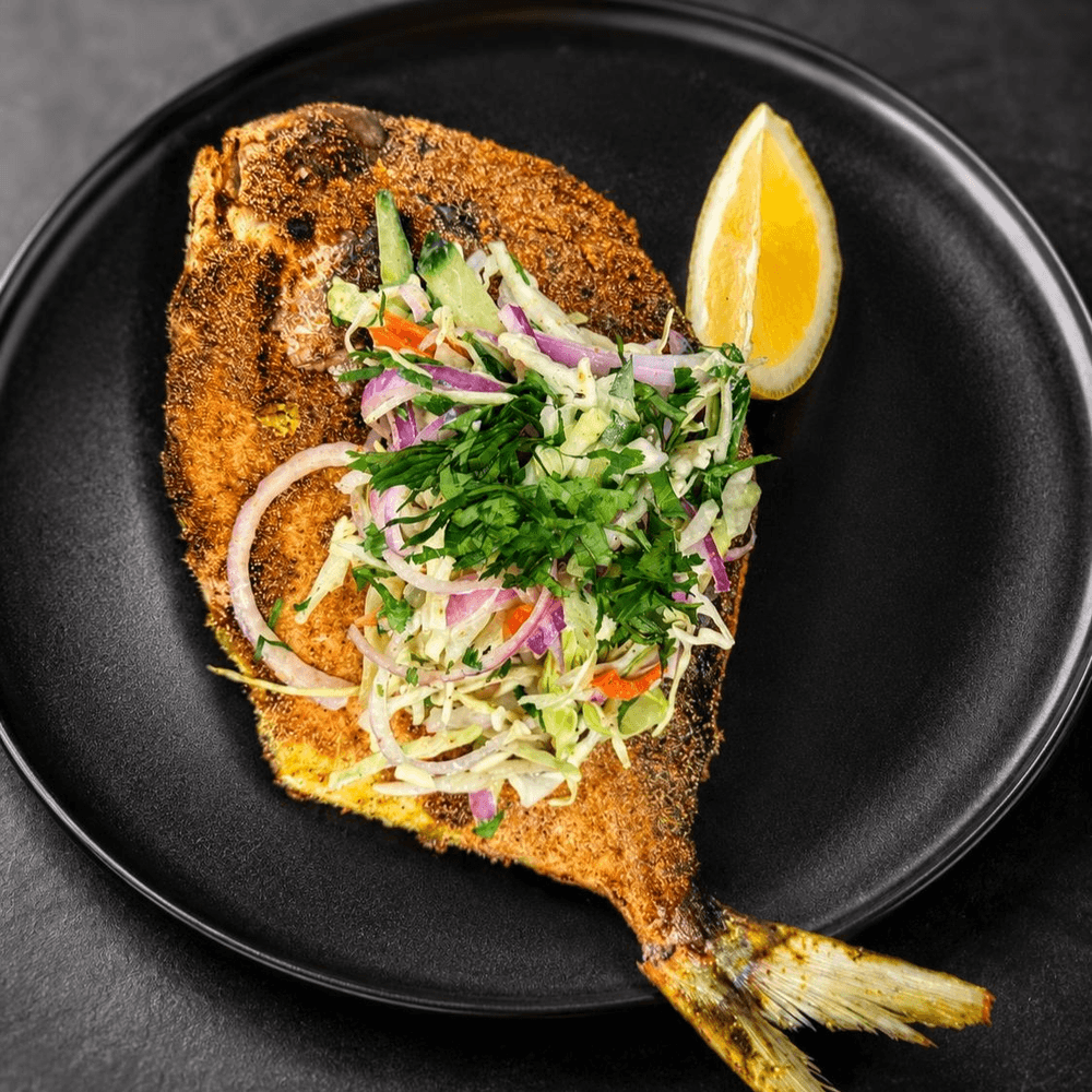 Semolina Fried Pompano Rechado