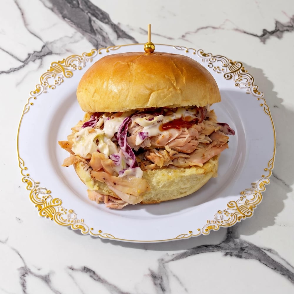 2 Pulled Chicken Sliders or Tacos with Small Side