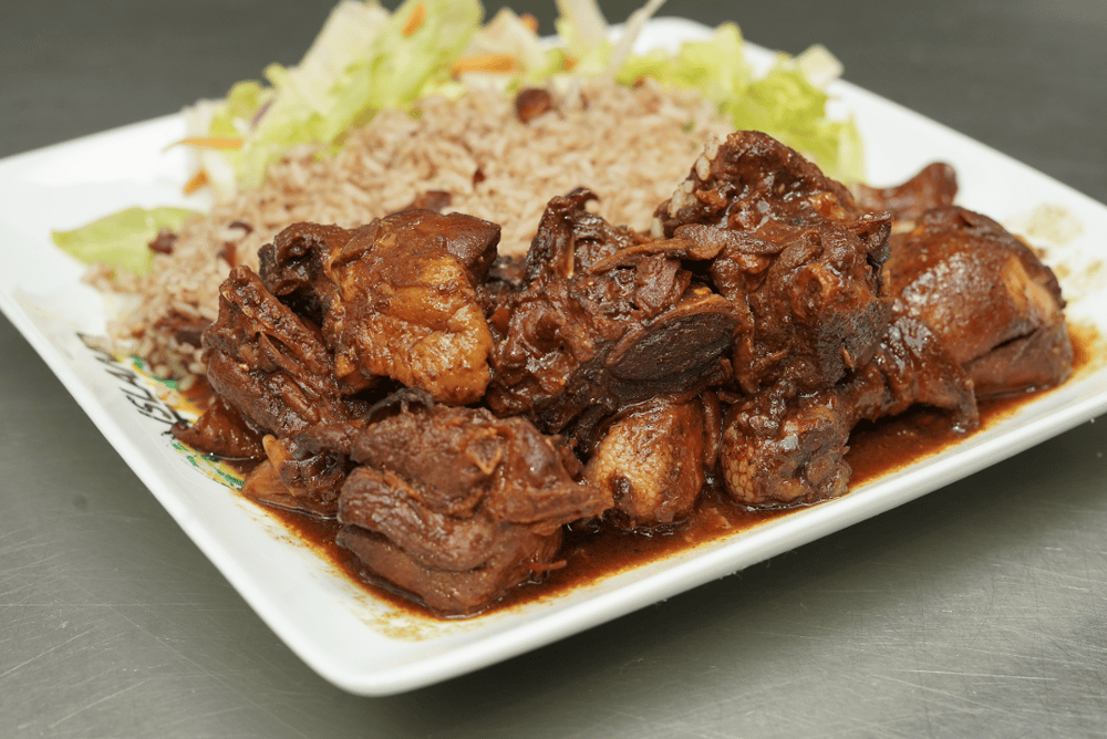 Brown Stew Chicken Lunch