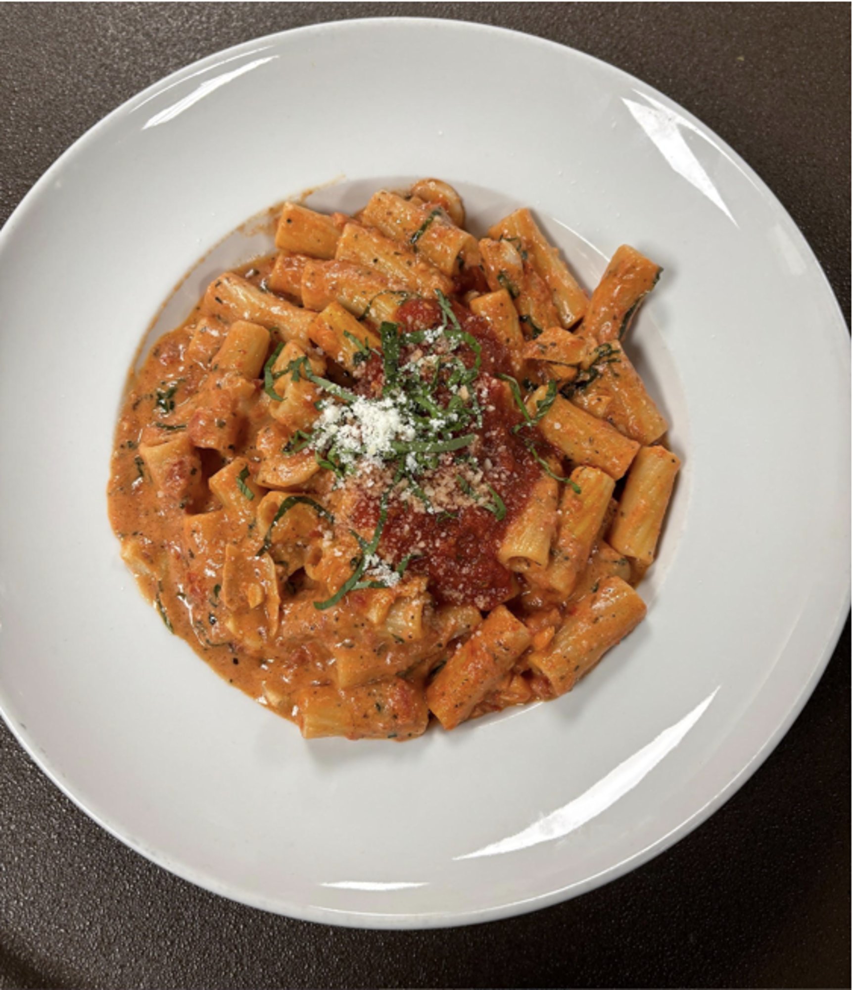 Spicy Penne w Breaded Chicken