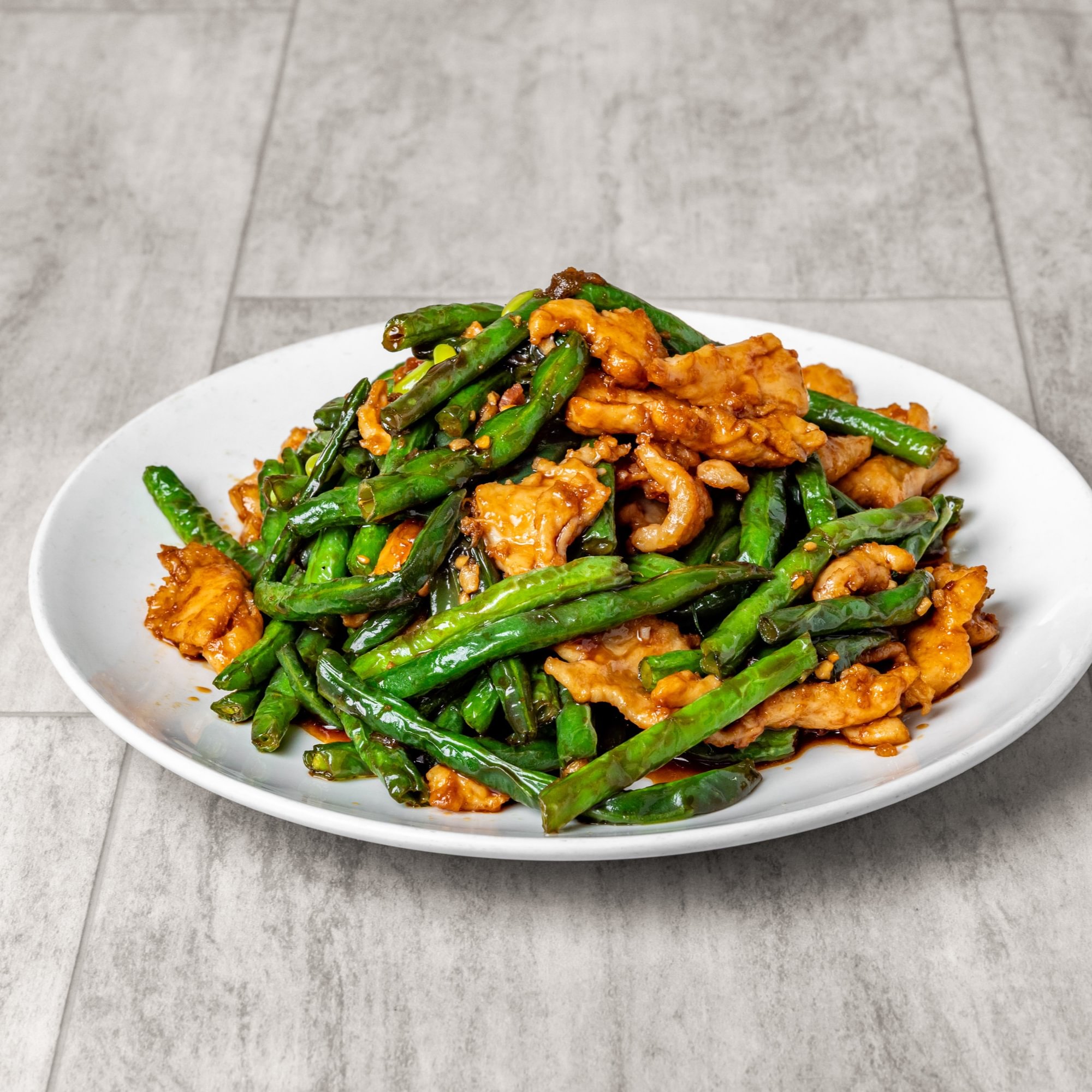 String bean with chicken (lunch) / 四季豆炒鸡肉（午）
