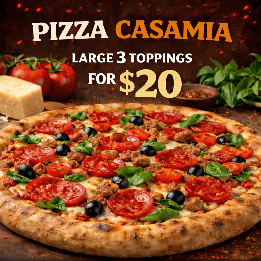 Large 3 topping pizza