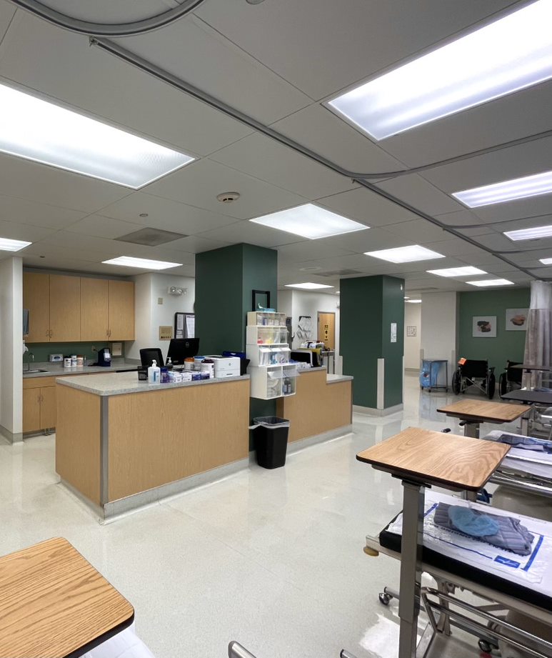 The treatment rooms at Dialysis Access Center in Oakland