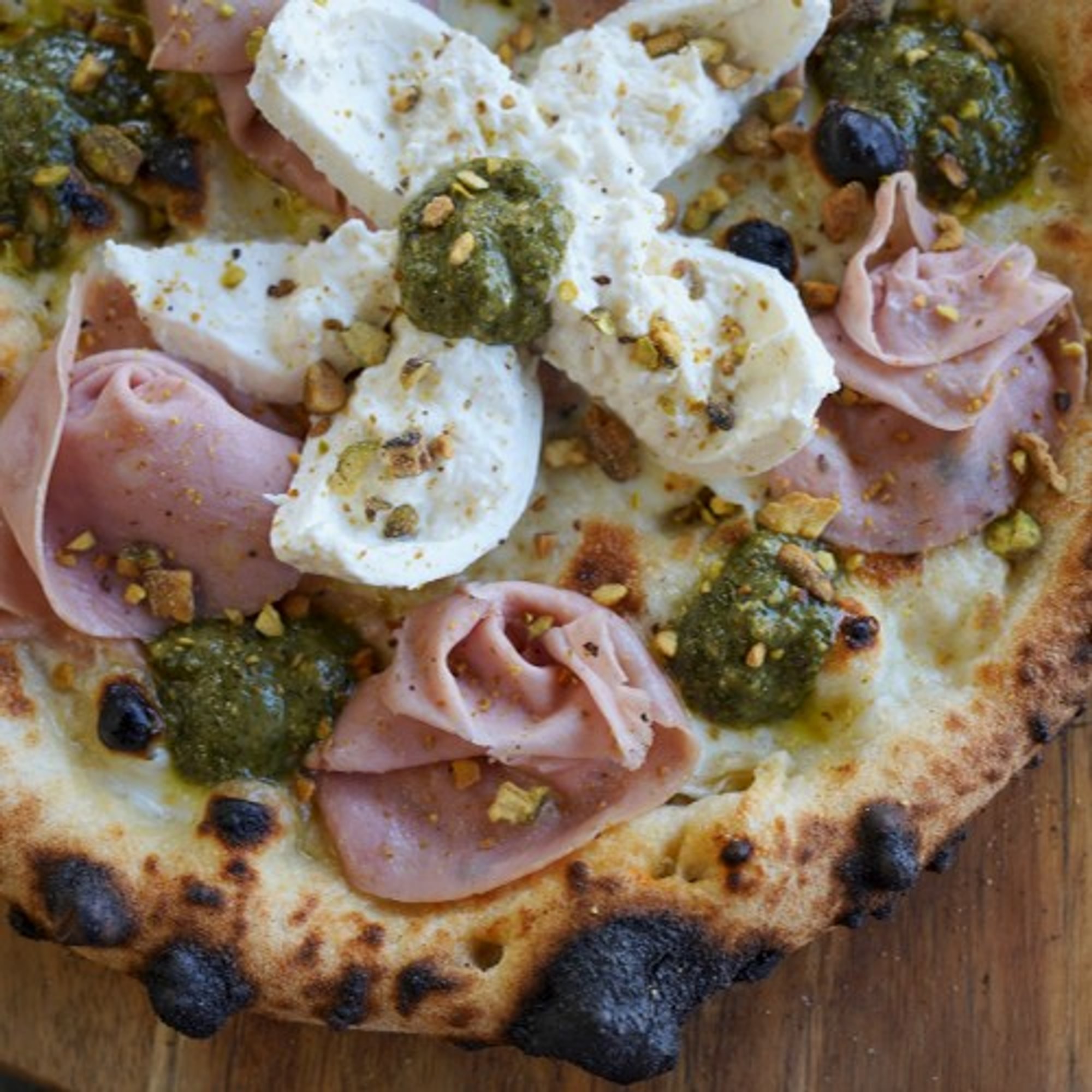 Pistachio & Mortadella Pizza
