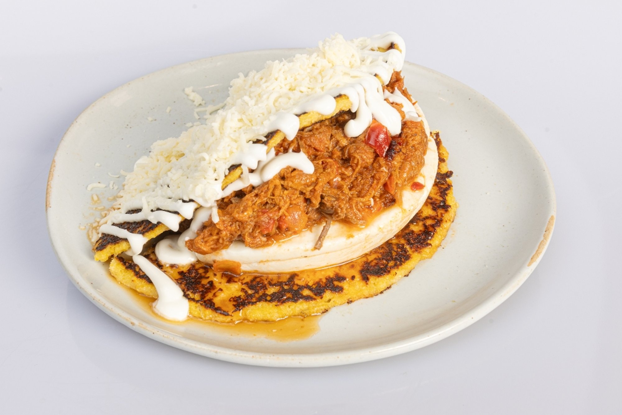Cachapa Con Carne Mechada