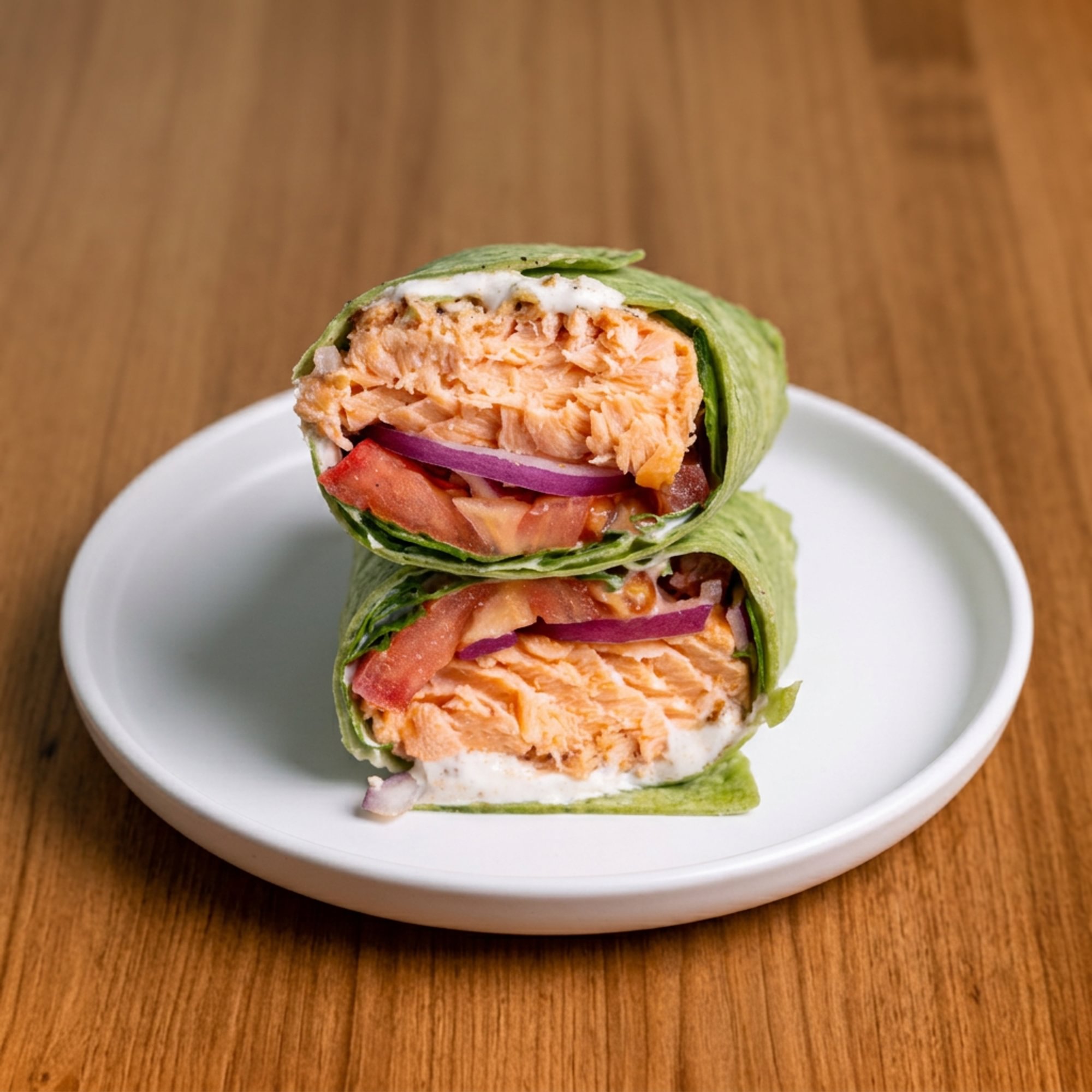 Grilled Salmon Wrap