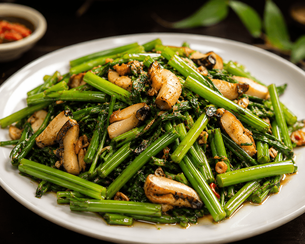 Ong Choy Stir Fry With Oc Bien