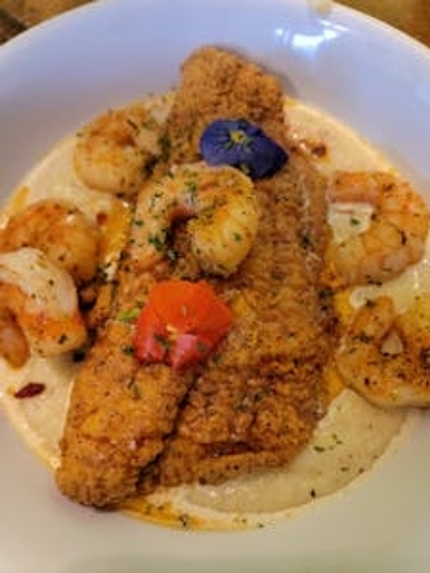 Fried Catfish Shrimp and Grits