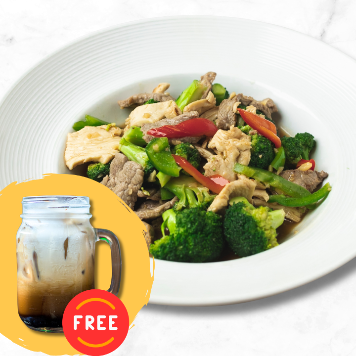 Broccoli Stir-Fry (with FREE Thai Iced Coffee)