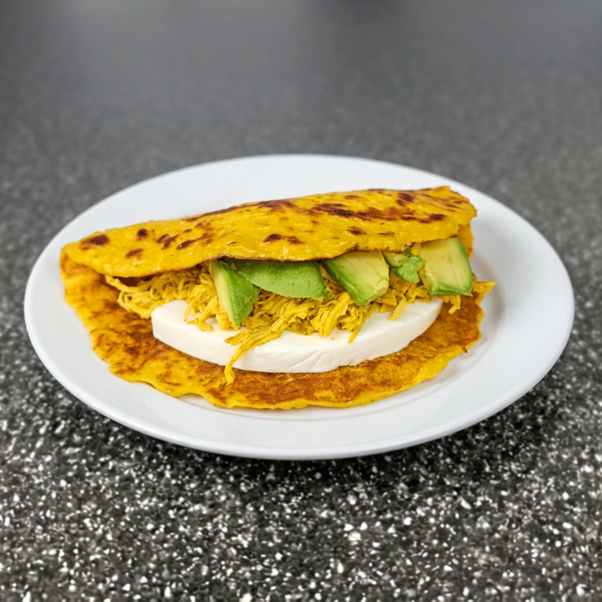 Cachapa con Queso de Mano y Pollo