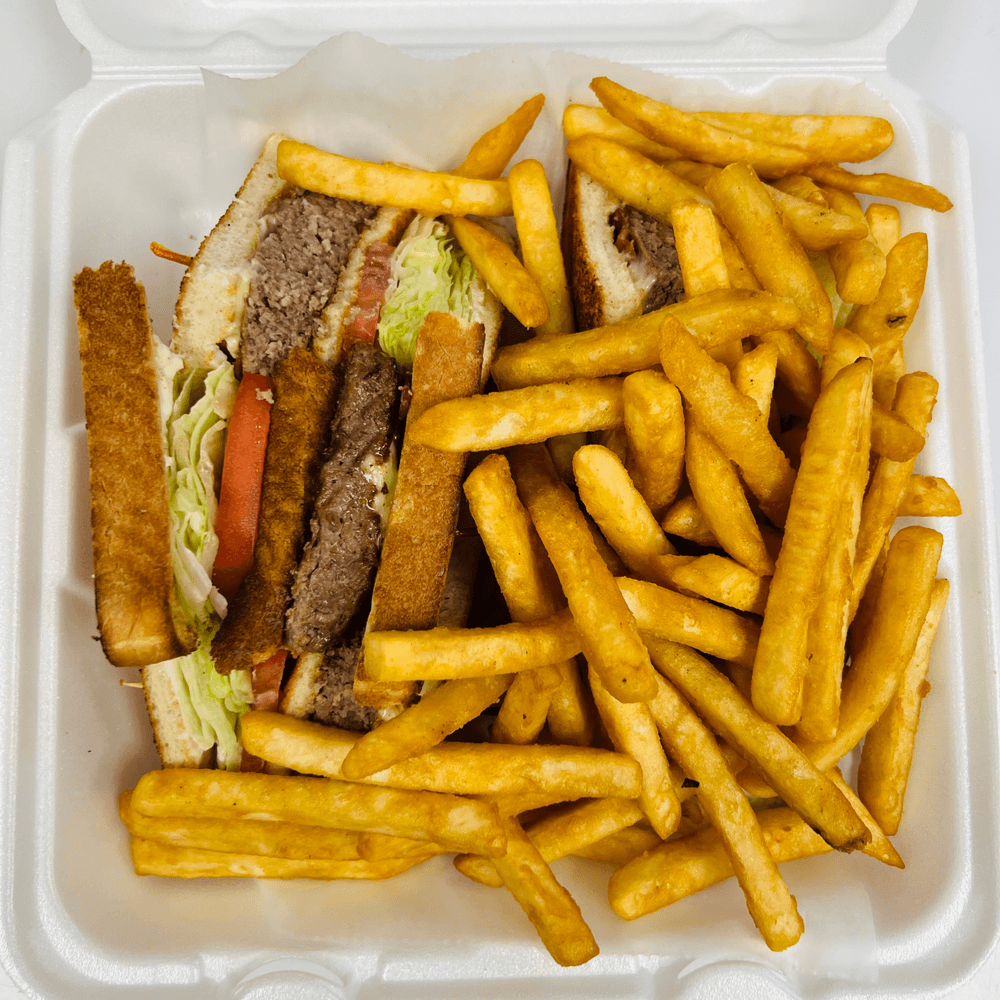Cheeseburger Club Sandwich