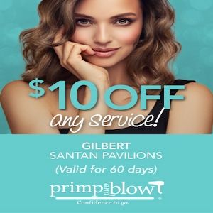 Primp and Blow Gilbert Logo
