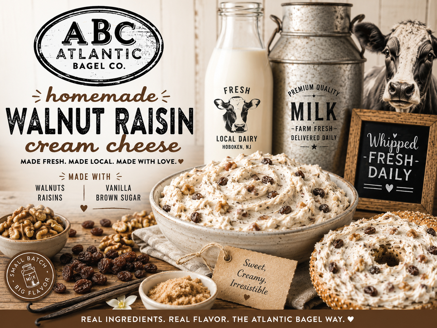 Walnut Raisin Cream Cheese