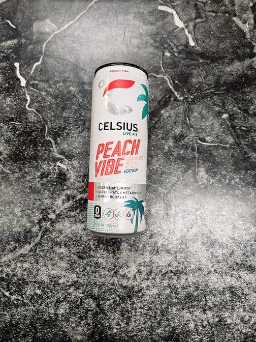 Celsius Peach Vibe Sparkling Whit Peach 12 Oz