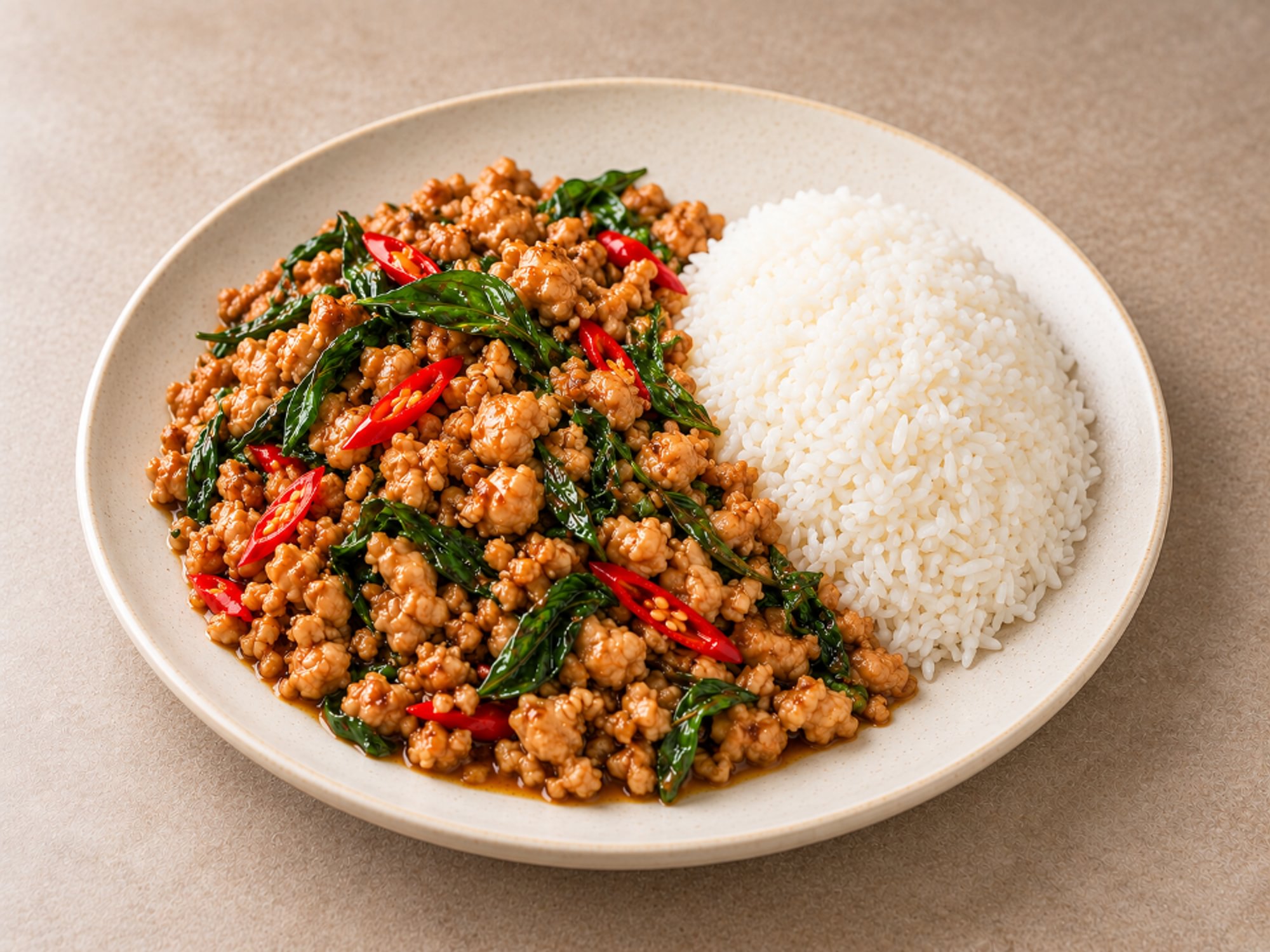 Thai basil ( Pad Kra pow)