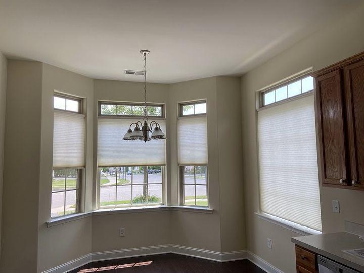 What a perfect way to add privacy to your home - our shades allow the natural light to come in without blocking your view! Our Cellular Shades fit effortlessly into this kitchen in Phillipsburg, NJ!  BudgetBlindsPhillipsburg  PhillipsburgNJ  CellularShades  ShadesOfBeauty  FreeConsultation  WindowWe