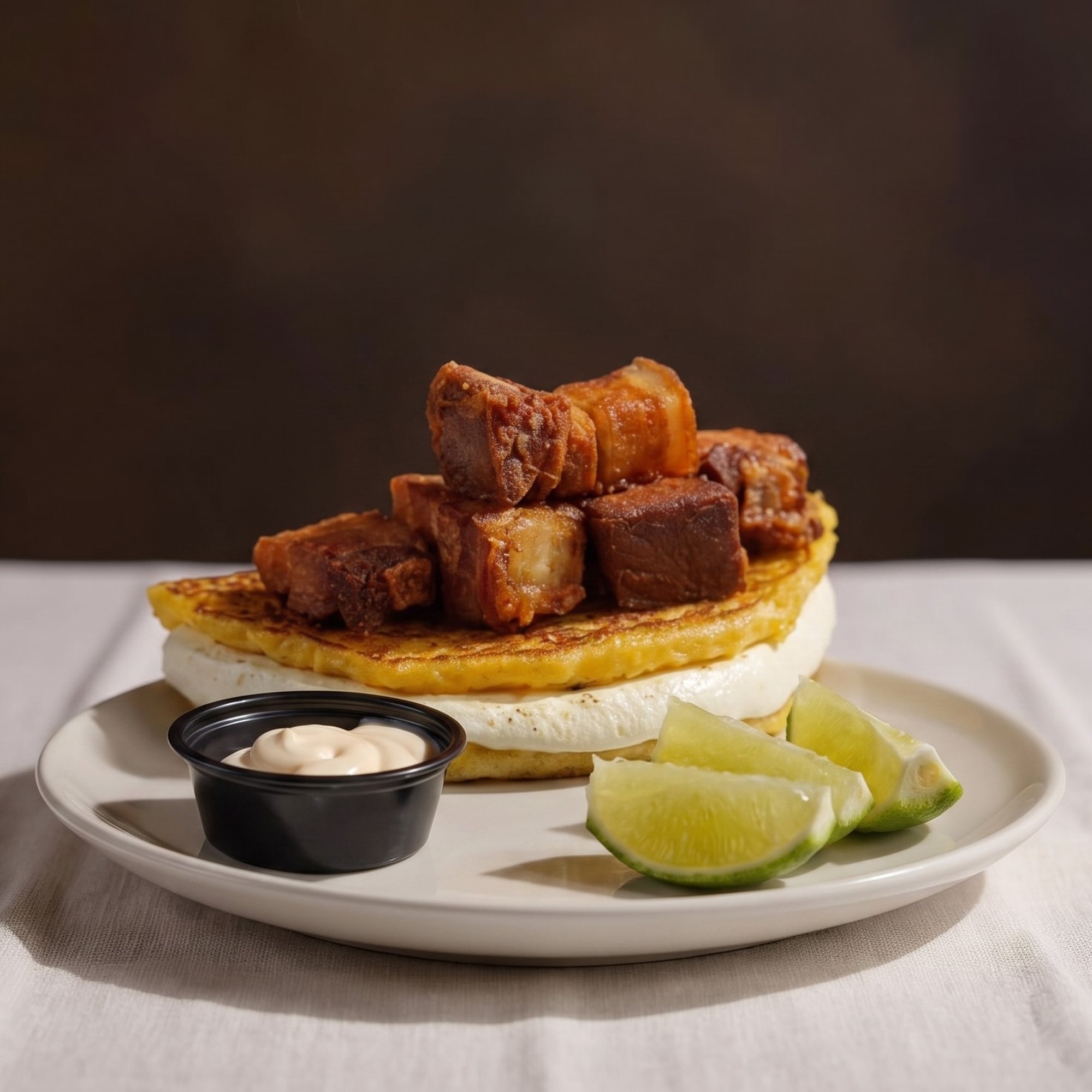 Cachapa Con Chicharron