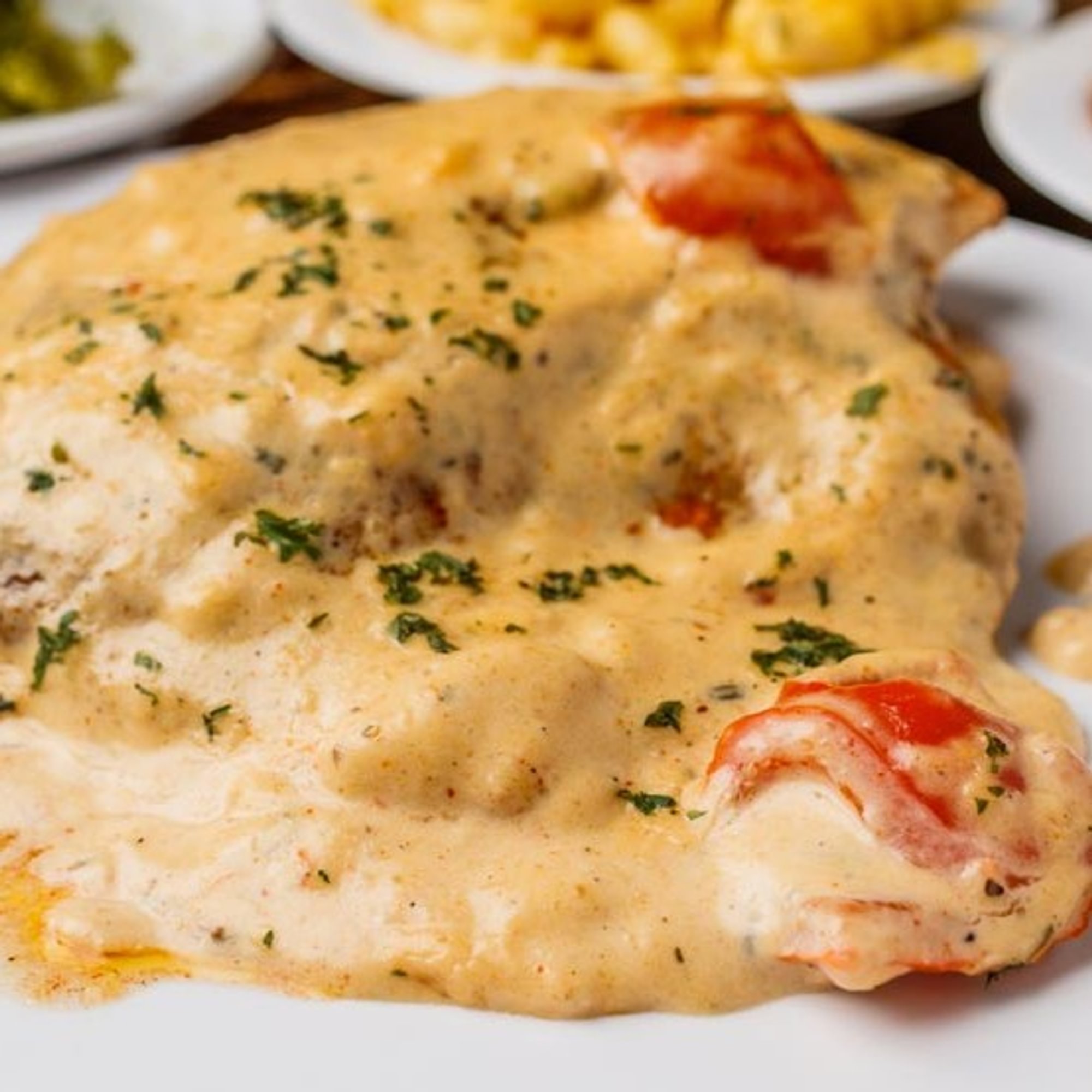 Alfredo Tilapia with Two Sides