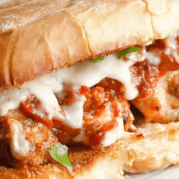 Meatball Parmigiana Sandwich