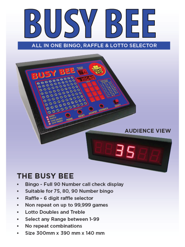 Busy Bee' Bingo Machine