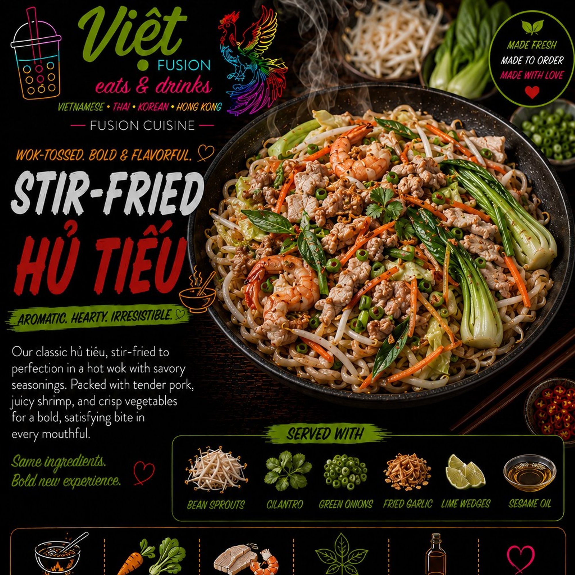 F9. Stir Fried Hu Tieu