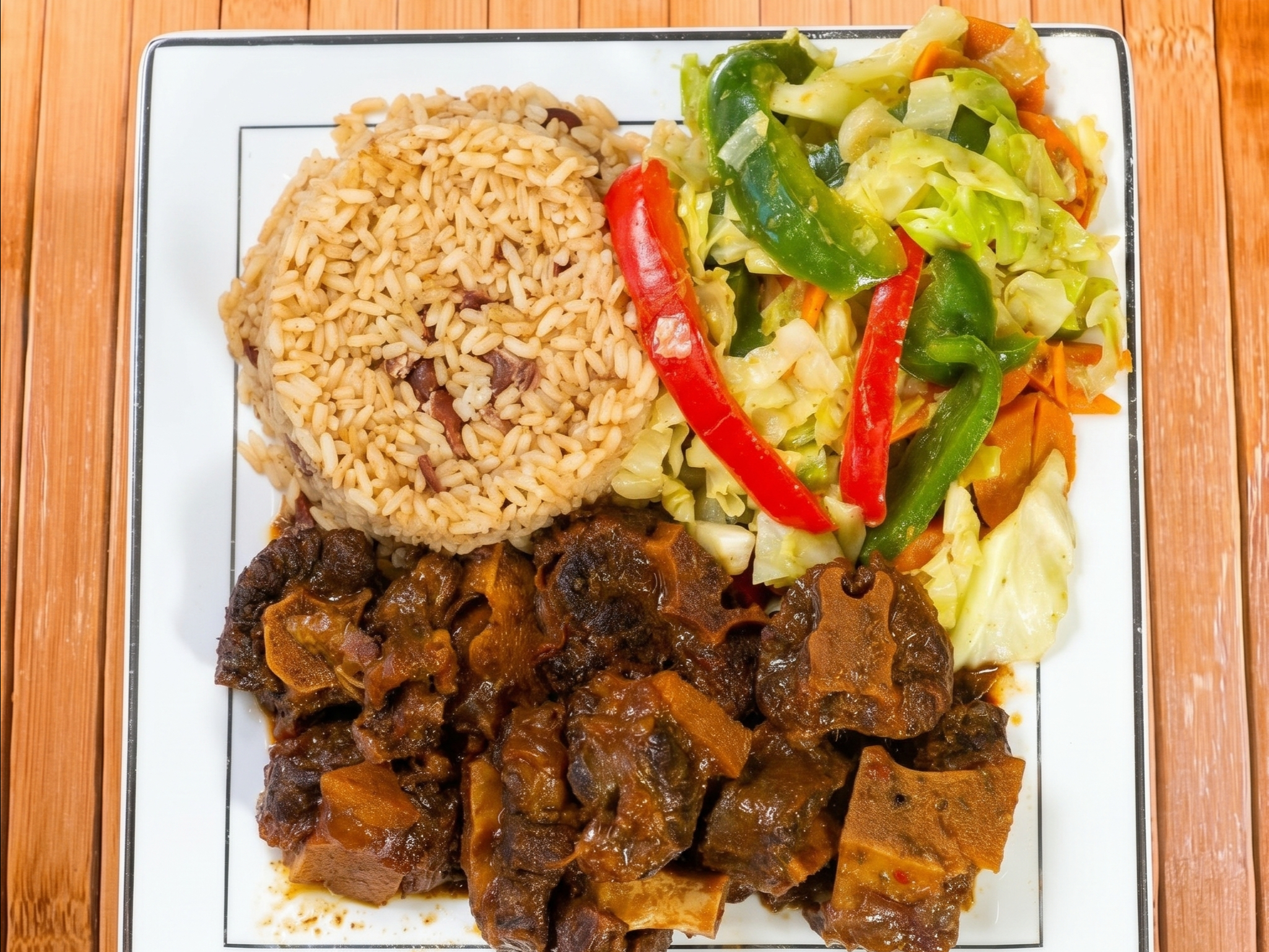 Jerk Chicken & Curry Goat - Combo Meal