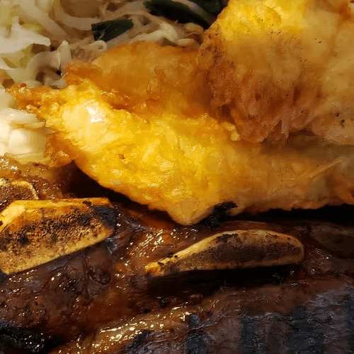MINI Kalbi and Shrimp Tempura