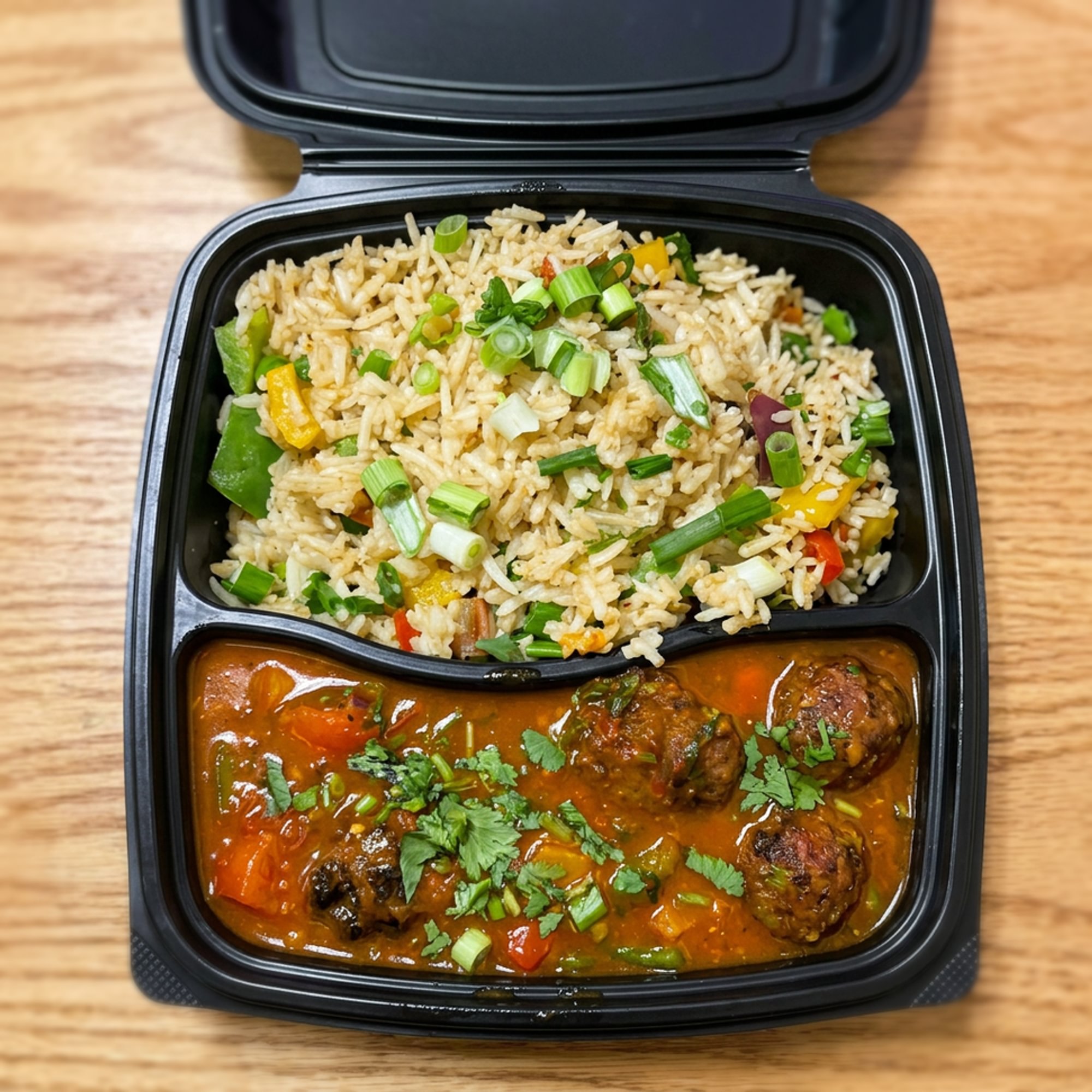 Veg Manchurian with Fried Rice
