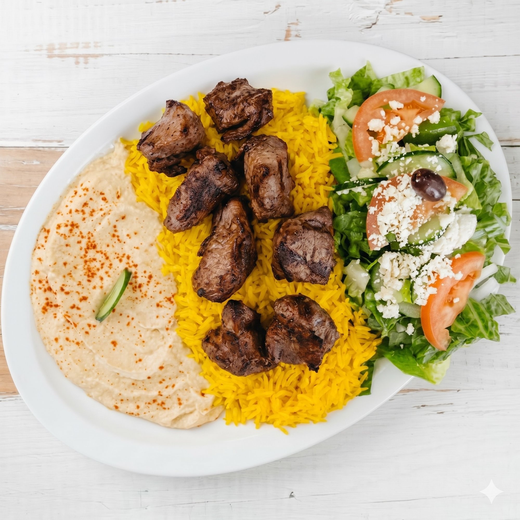 #9 Steak Kabob Plate