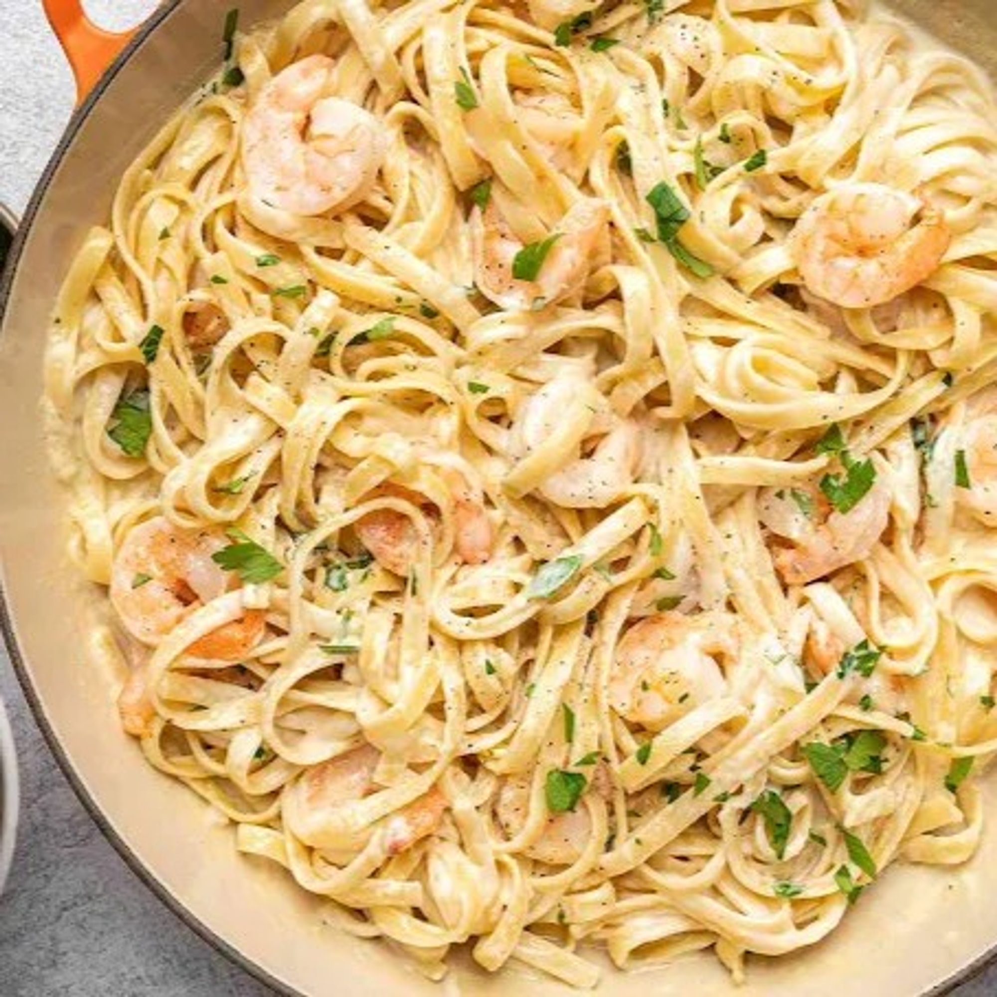 Fettuccine Alfredo Shrimp