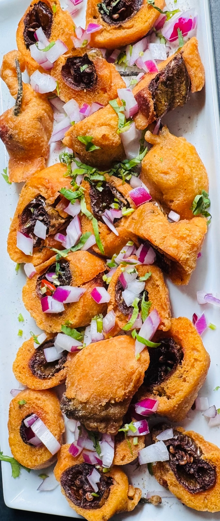 Crispy Serrano Chilli Fritters
