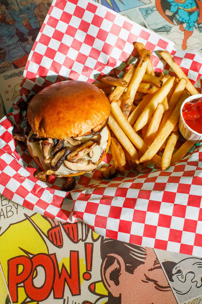 Mushroom Swiss Burger