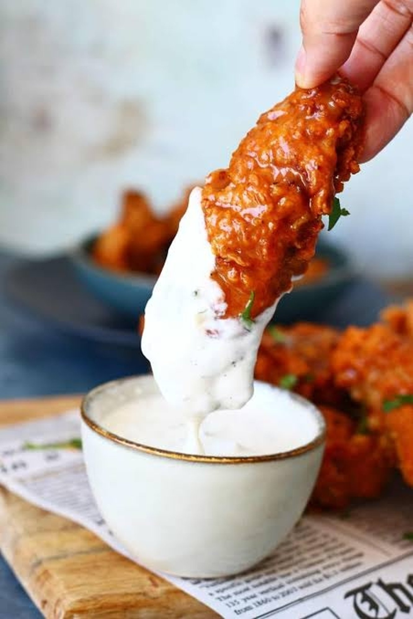 CHICKEN TENDERS breaded, seasoned and crisped to a golden brown served w/ choice of dipping sauce