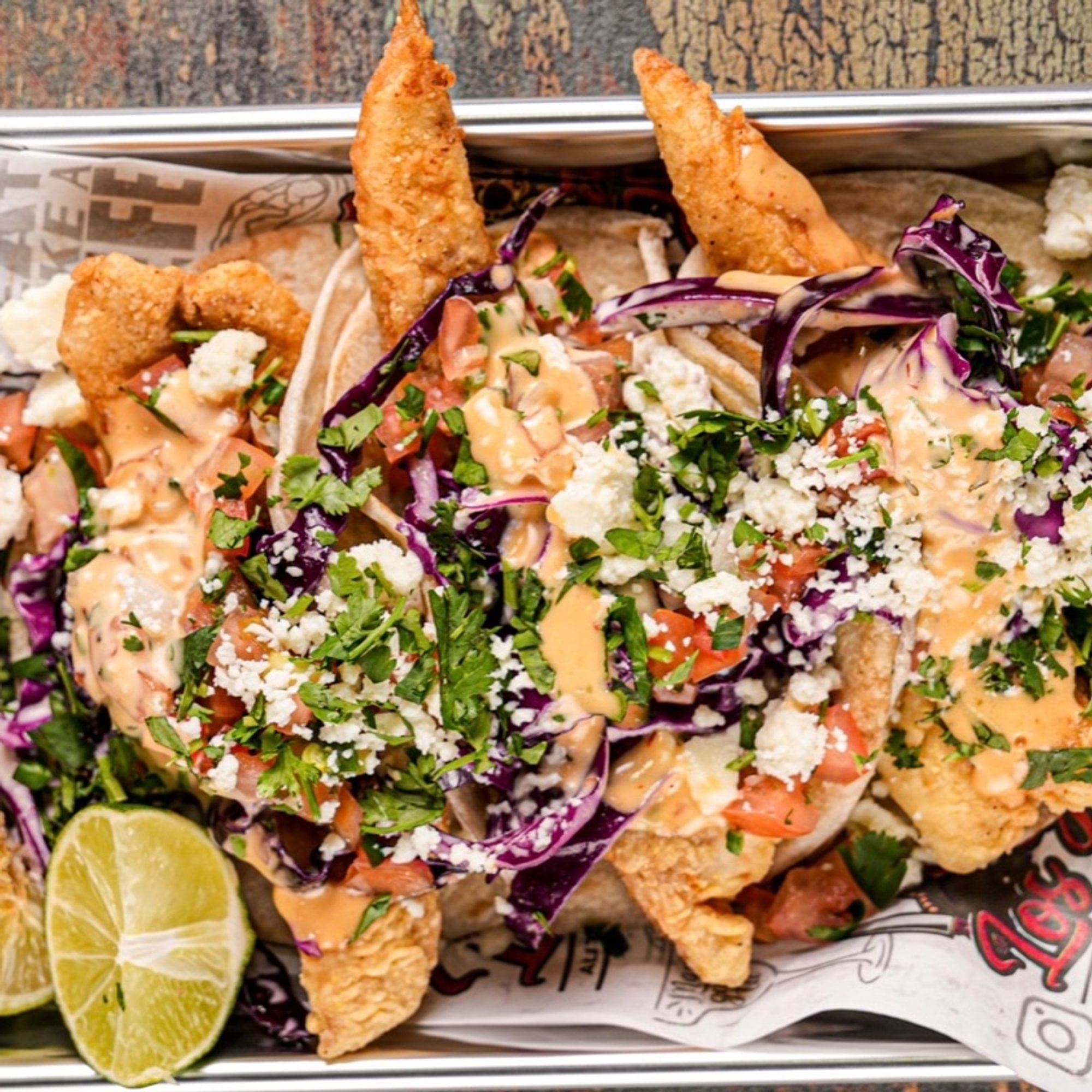 Baja red fish tacos
