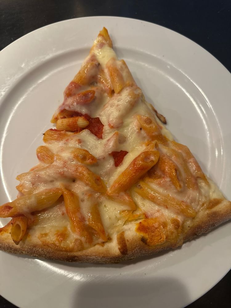 Baked Ziti Pizza Slice