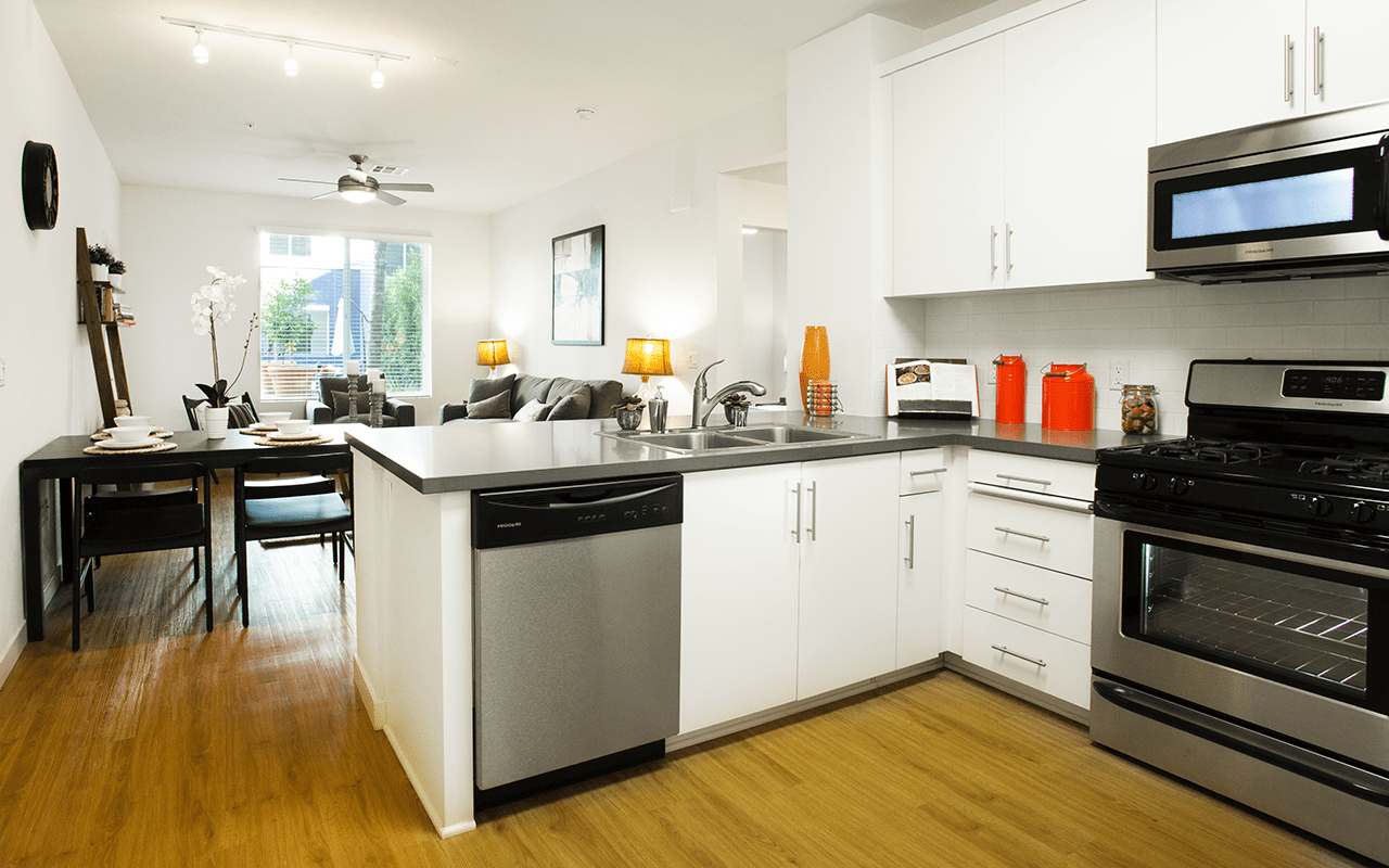 European Style Cabinets & White Subway Tile Backsplash