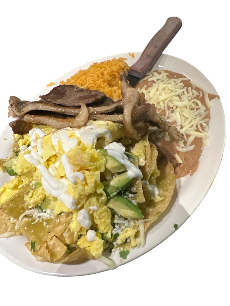 Chilaquiles Rice & Beans and Eggs