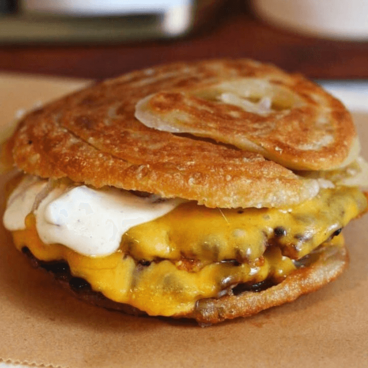Paratha Smash Burger Beef w/Fries
