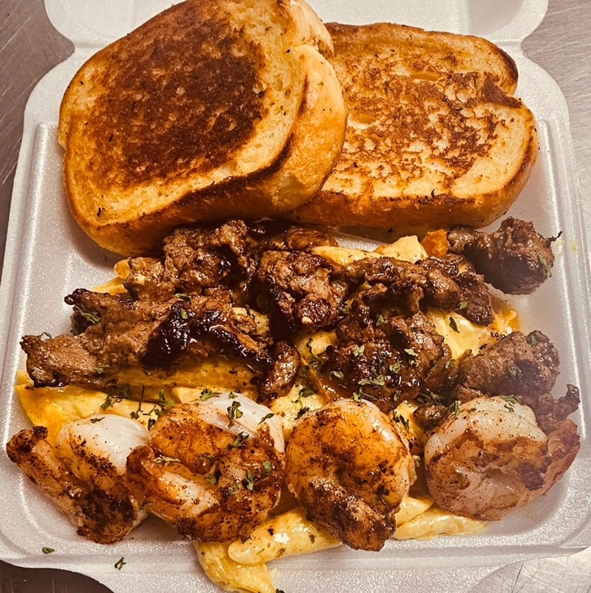 Shrimp & Steak Rasta Pasta