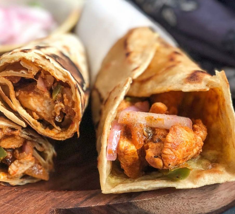 Chicken Tikka Roll Parantha
