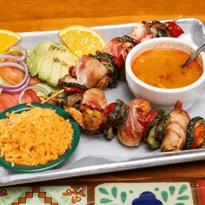 Camarones a la Brocheta