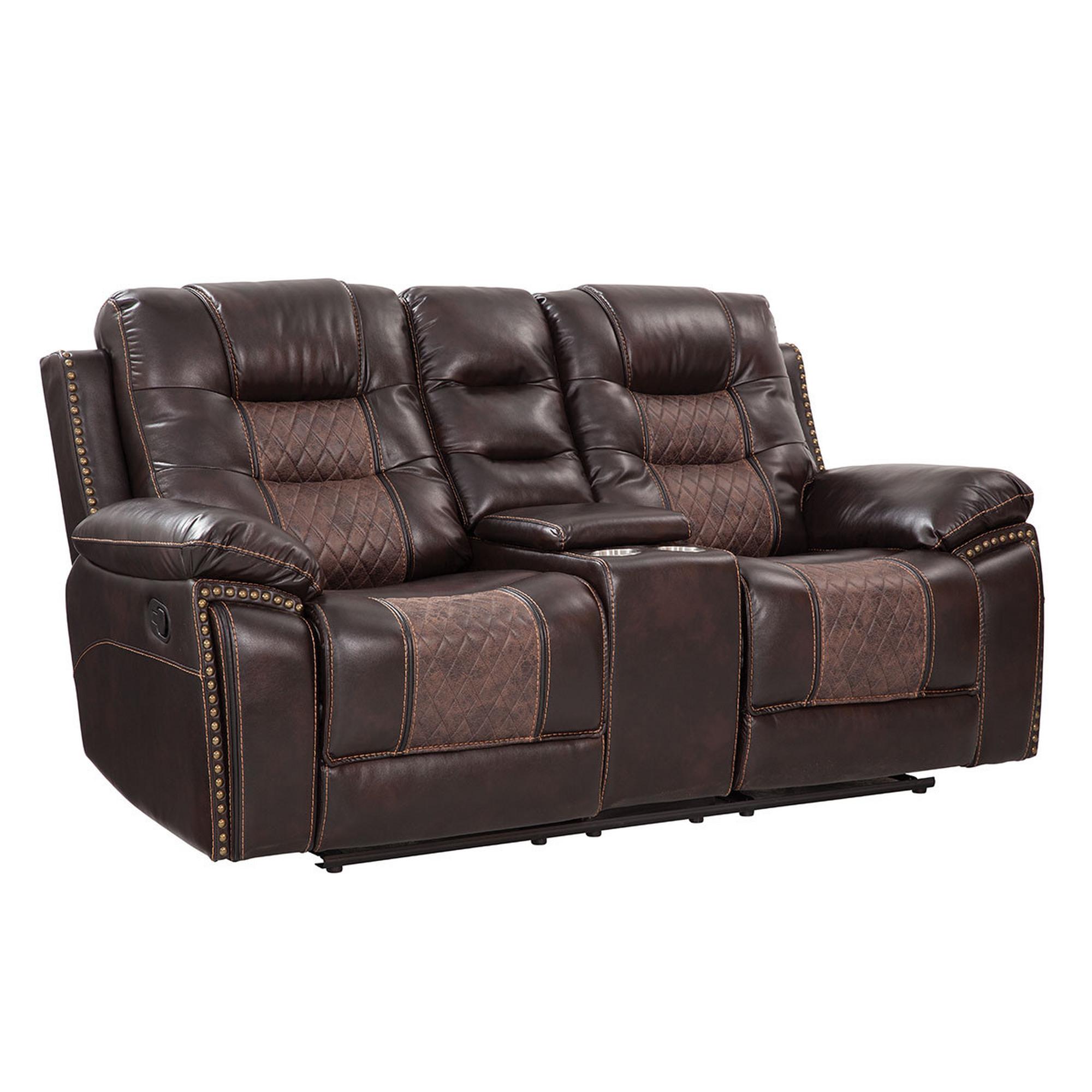 Commodore Manual Reclining Loveseat with Console