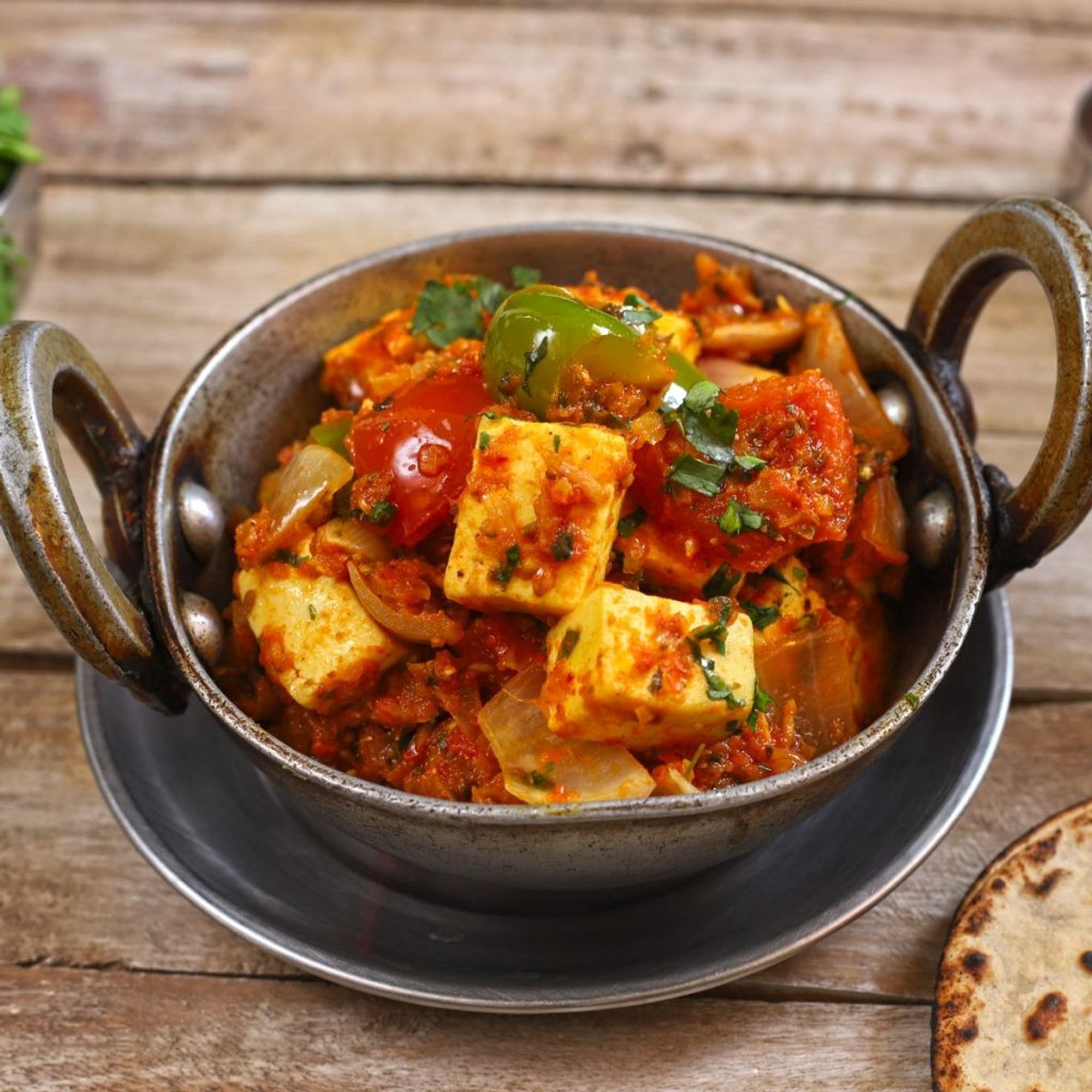 Kadai Paneer with Rice & Naan