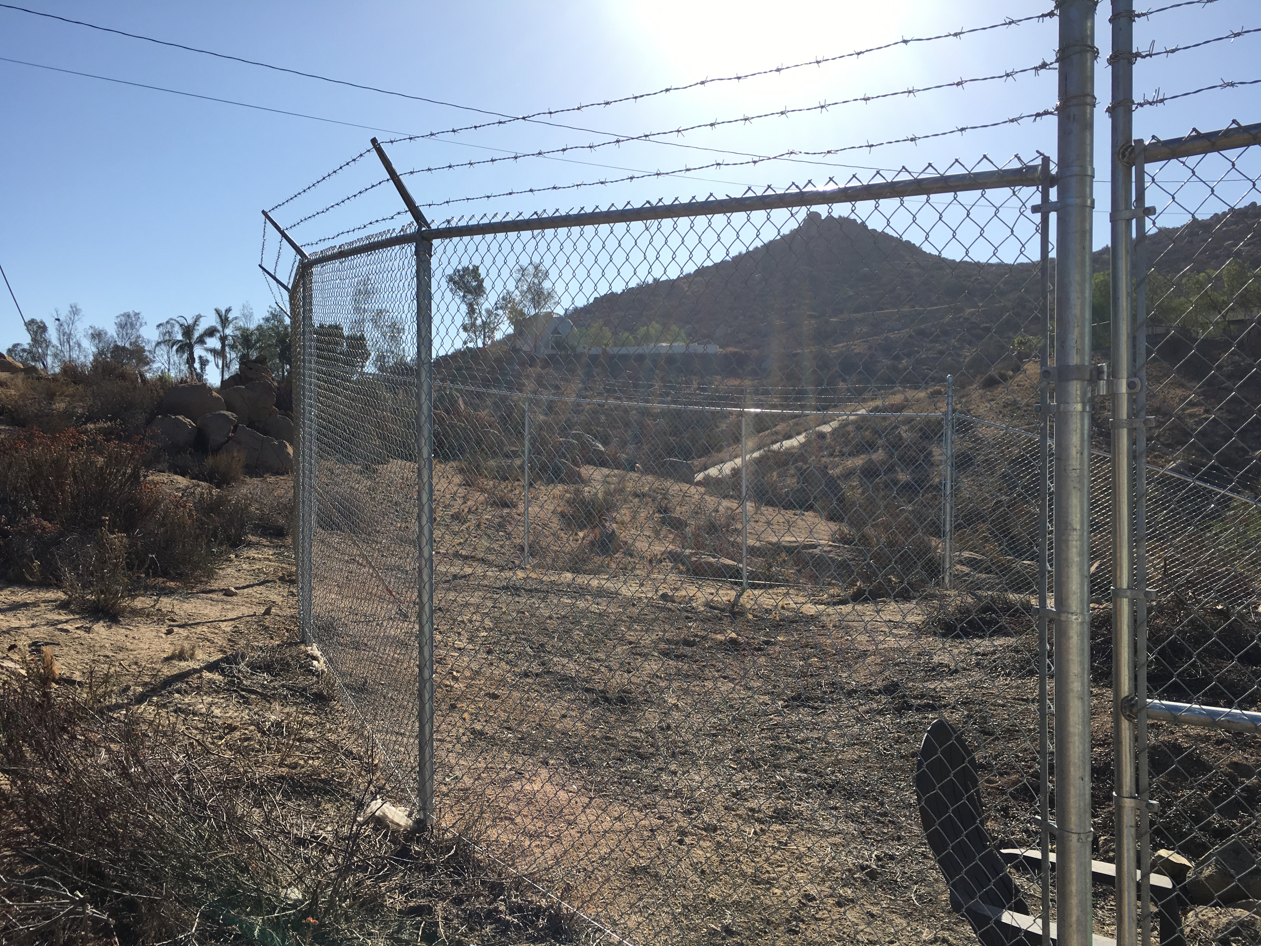 Commercial Chainlink with Barbwire in Temecula Ca.